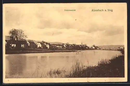 AK Alzenbach a. Sieg, Ortsansicht über den Fluss