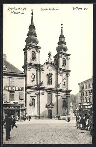 AK Wien, Pfarrkirche zu Mariahilf, Haydn-Denkmal