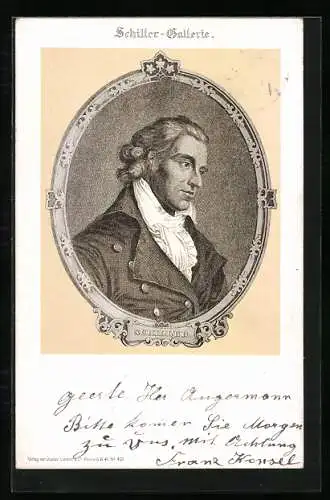 AK Portrait Friedrich von Schiller, Dichter