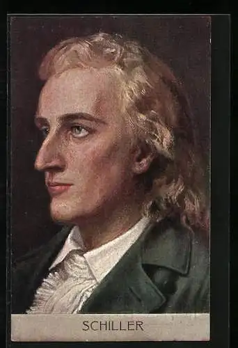 AK Friedrich Schiller, Halbprofilportrait