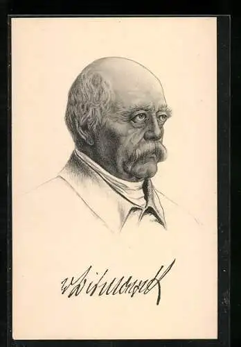 Künstler-AK Otto von Bismarck im Portrait