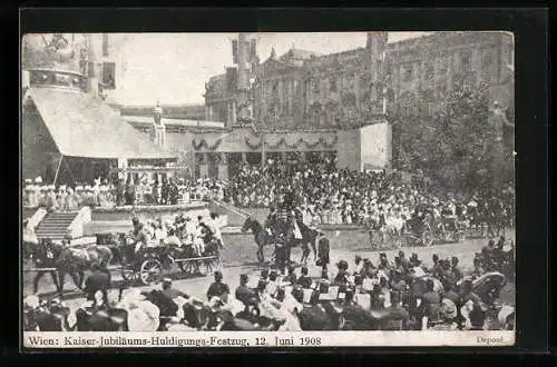 AK Wien, Kaiser-Jubiläums-Hudigungs-Festzug 1908