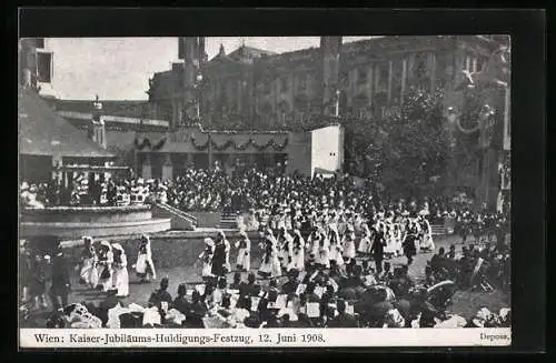 AK Wien, Kaiser-Jubiläums-Hudigungs-Festzug 1908