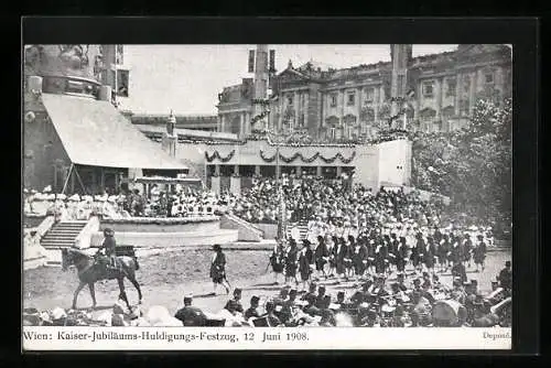 AK Wien, Kaiser-Jubiläums-Hudigungs-Festzug 1908