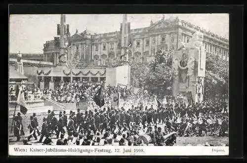 AK Wien, Kaiser-Jubiläums-Hudigungs-Festzug 1908