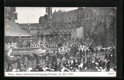 AK Wien, Kaiser-Jubliläums- Huldigungs-Festzug am 12.Juni 1898