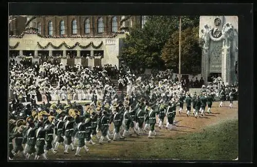 AK Wien, Kaiserhuldigungs-Festzug 1908, Gruppe der Triestiner