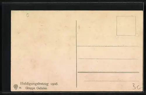 AK Wien, Huldigungsfestzug 1908, Gruppe Galizien