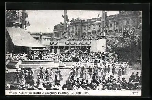 AK Wien, Kaiser-Jubiläums-Huldigungs-Festzug 1908