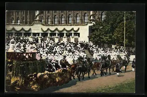 AK Wien, Huldigungsfestzug 1908, Zeit der Kaiserin Maria Theresia, Schäferspiele und Hofballett