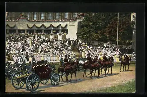 AK Kaiserhuldigungs-Festzug 1908, Armee des Feldmarschalls Radetzky 1848, Artillerie