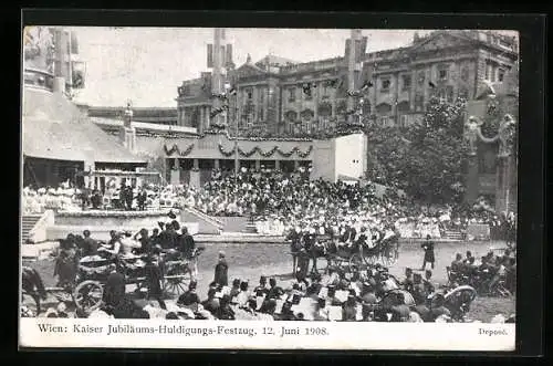 AK Wien, Kaiser-Jubiläums-Huldigungs-Festzug 1908, Festwägen