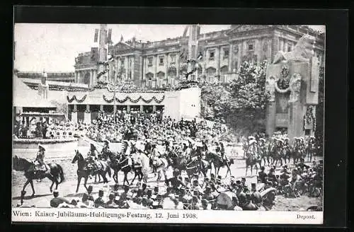 AK Wien, Kaiser-Jubiläums-Huldigungs-Festzug 1908