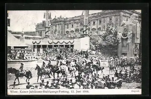 AK Wien, Kaiser-Jubiläums-Huldigungs-Festzug, 12. Juni 1908