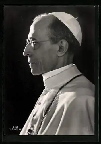 AK Papst Pius XII. im Profil