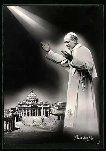 AK Papst Pius XII., Pio XII., Petersdom