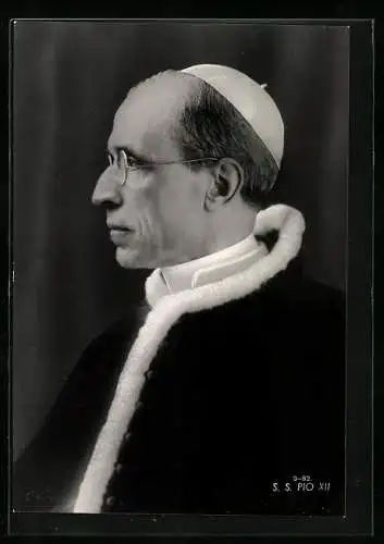 AK Porträt von Papst Pius XII. im Profil