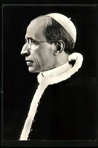 AK Papst Pius XII. im Profil