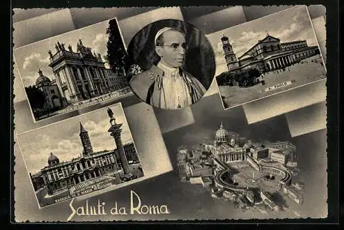 AK Rom, Papst Pius XII. in Rom, Basilica di S. Giovanni, S. Paolo