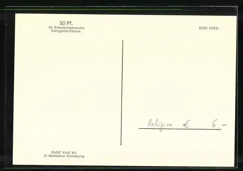 AK Papst Pius XII. bei der Segnung