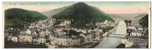 Klapp-AK Bad Ems, Panorama vom Kriegerdenkmal