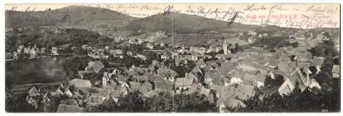 Klapp-AK Königstein i. T., Stadtpanorama aus der Vogelschau