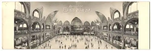 Klapp-AK Berlin-Schöneberg, Eisbahn und Restaurant im Eispalast