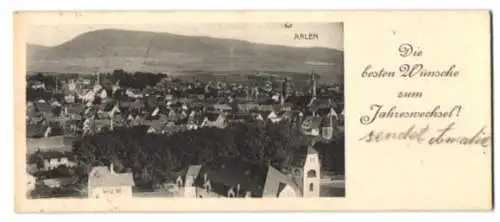 Mini-AK Aalen, Blick über die Dächer