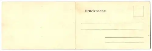 Klapp-AK Gerolstein, Ortspanorama mit Burgruine