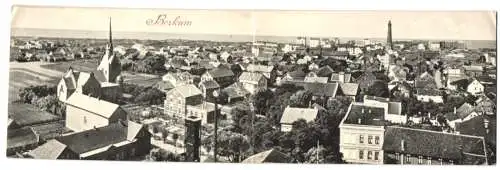 Klapp-AK Borkum, Blick über die Dächer