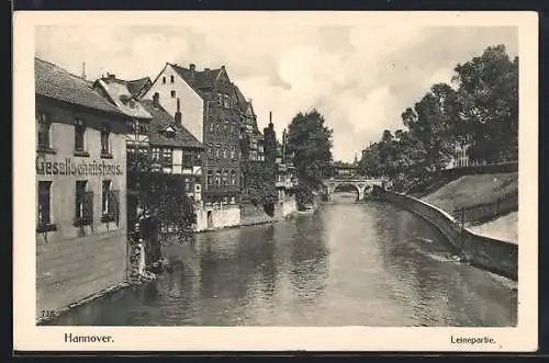 AK Hannover, Leinepartie mit Gesellschaftshaus