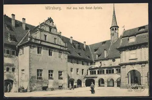 AK Würzburg, Hof des heil. Geist-Spitals