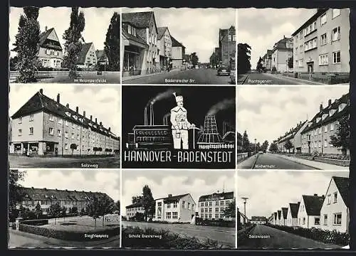 AK Hannover-Badenstedt, Badenstedter Strasse, Im Reihpiepenfelde, Salzweg