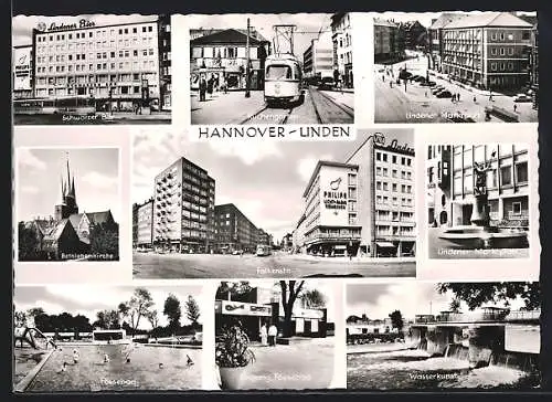 AK Hannover-Linden, Gasthaus Schwarzer Bär, Küchengarten, Falkenstrasse