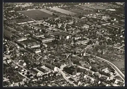 AK Hannover-Badenstedt, Ortsansicht vom Flugzeug aus