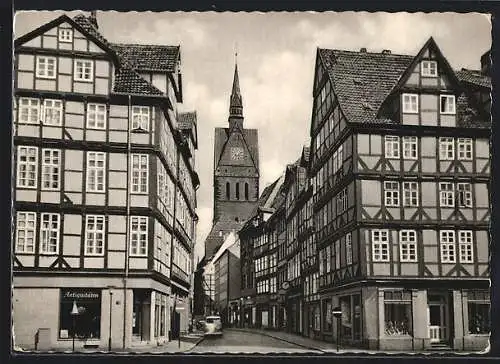 AK Hannover, Kramerstrasse und Marktkirche