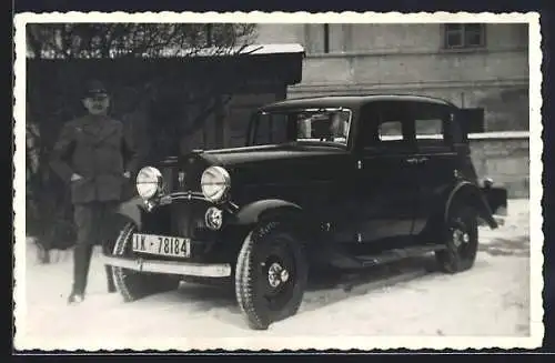 Foto-AK Opel Auto mit Kennzeichen IK-78184