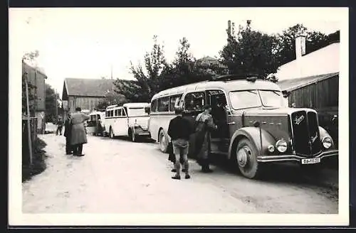 Foto-AK Saurer Bus mit Kennzeichen Od-110203