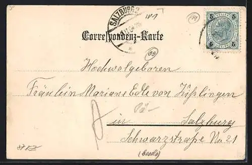 AK Wien, Hof-Burgtheater mit Strassenbahn