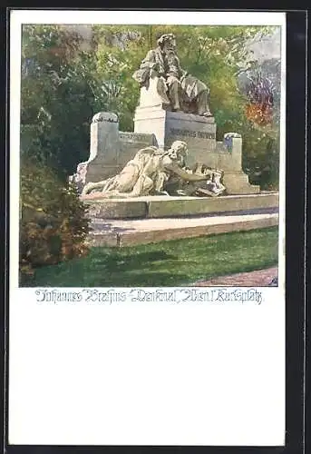 AK Deutscher Schulverein Nr.773: Wien, Johannes brahms-Denkmal am Karlsplatz