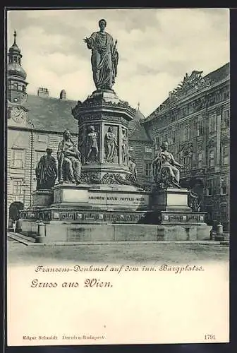 AK Wien, Franzens-Denkmal auf dem inneren Burgplatze