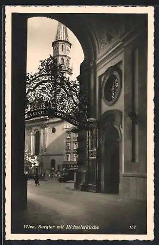 AK Wien, Burgtor mit Michaelerkirche