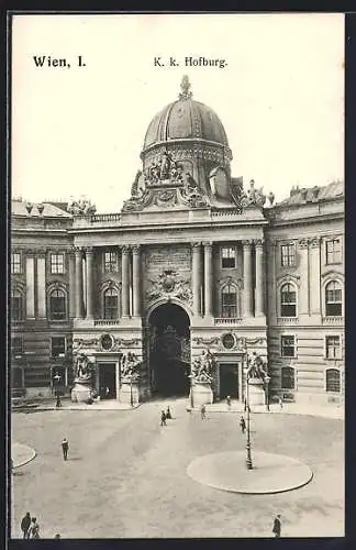 AK Wien, Hofburg, Portalansicht