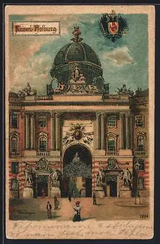 AK Wien, Blick auf die Kaiserl. Hofburg