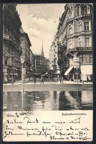 AK Wien, Ladengeschäfte in der Rothenthurmstrasse