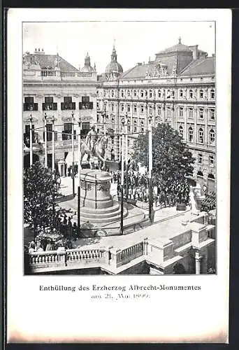 AK Wien, Enthüllung des Erzherzog Albrecht-Monuments 1899