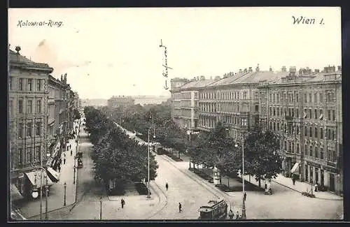 AK Wien, Kolowrat-Ring mit Strassenbahn