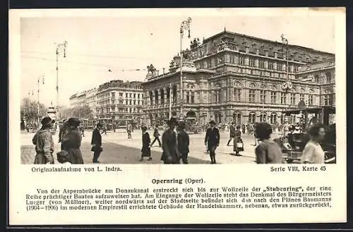 AK Wien, Opernring (Oper), Originalaufnahme von L.Indra