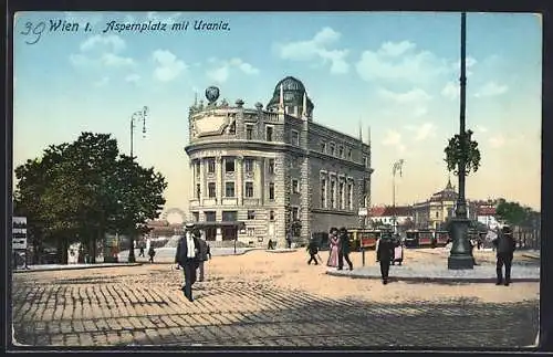 AK Wien, Aspernplatz mit Urania