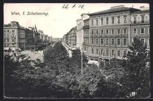 AK Wien, Schottenring aus der Vogelschau